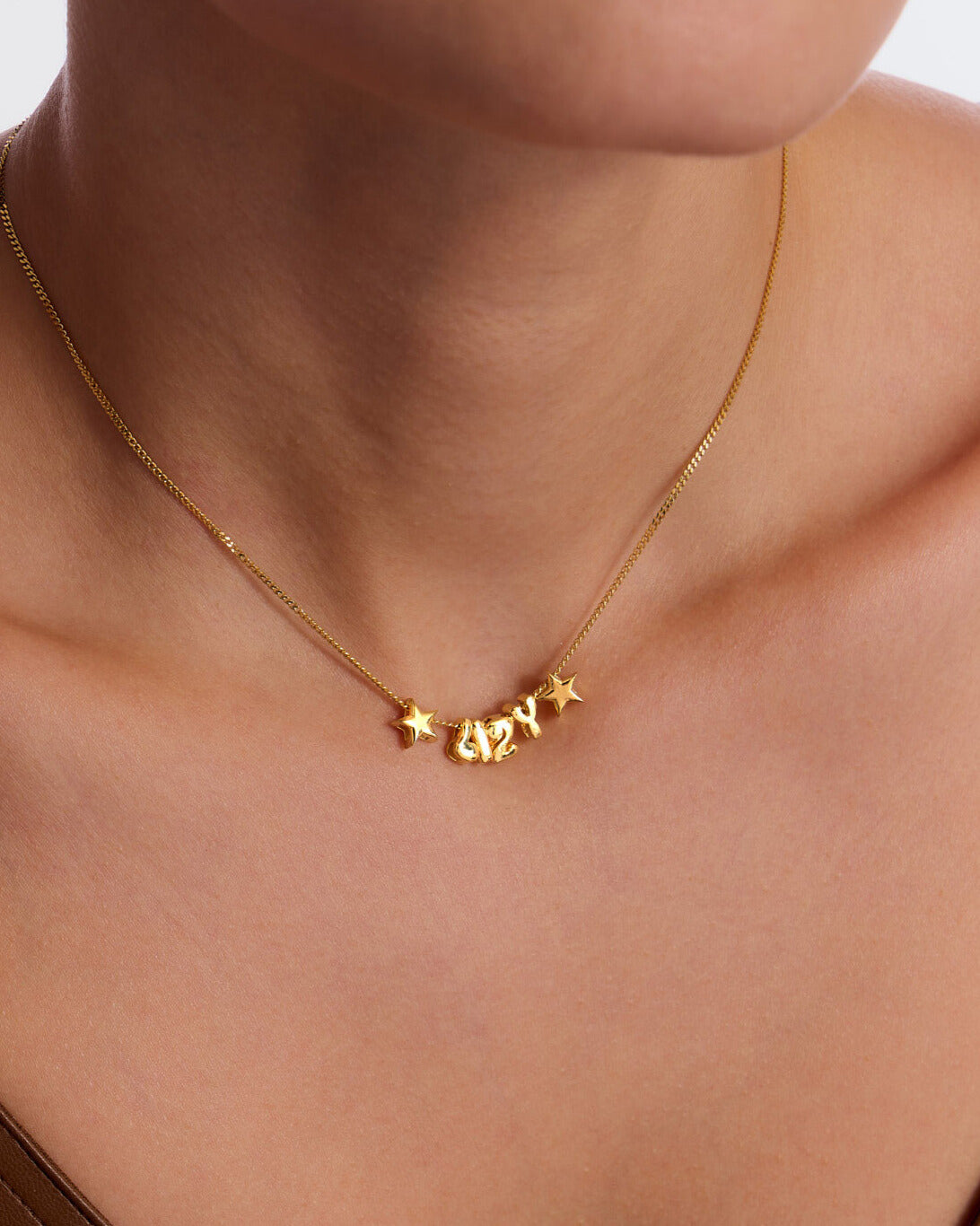 Bubble Initial MAMA Necklace - Mom Jewelry