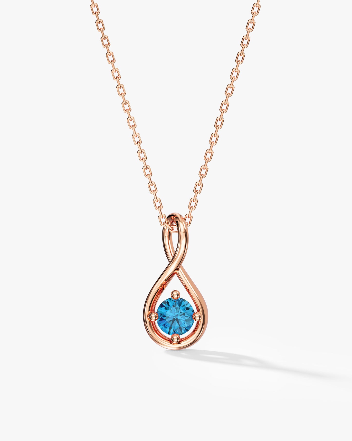 Infinity Solitaire Birthstone Necklace