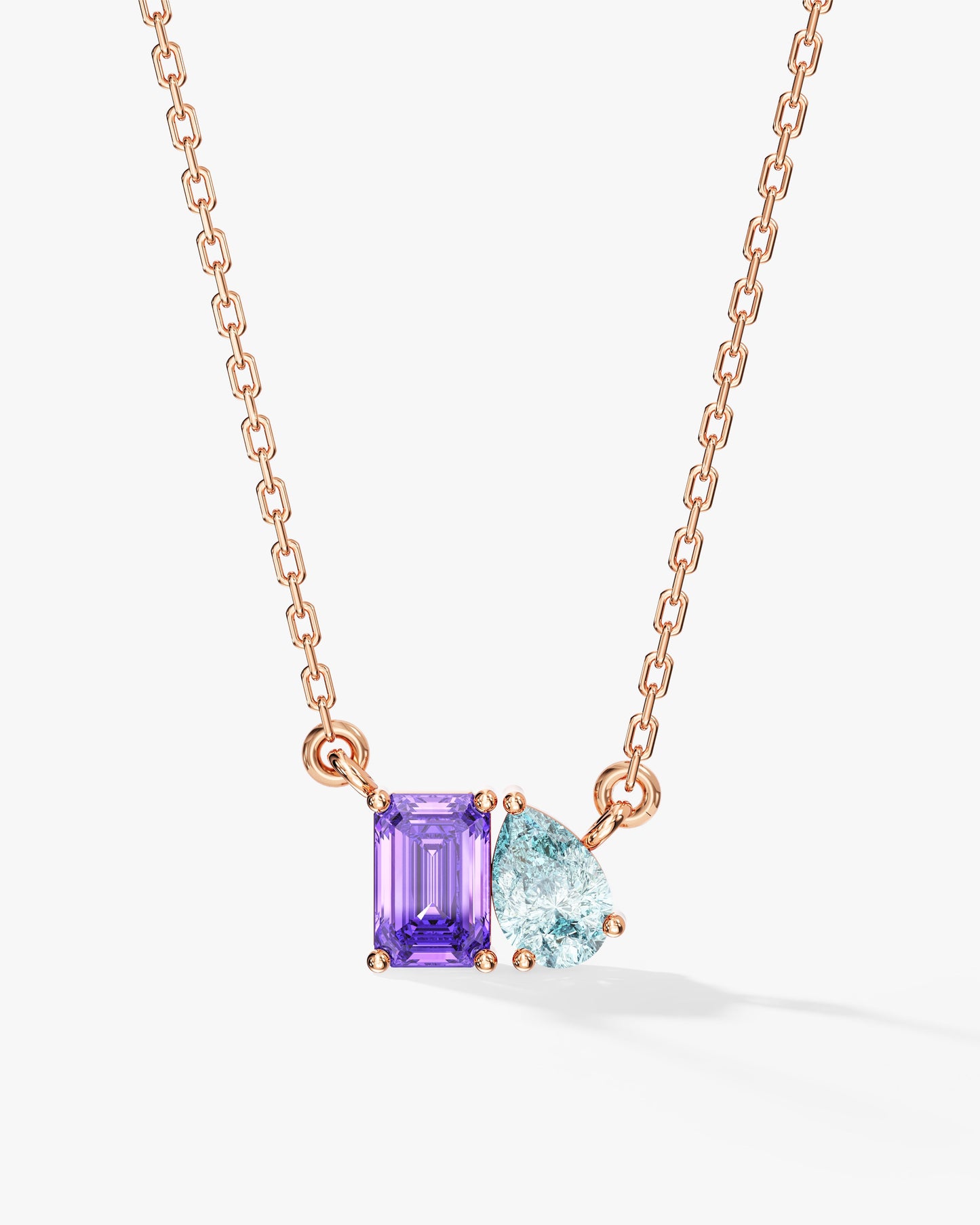 Emerald & Pear Birthstone Necklace