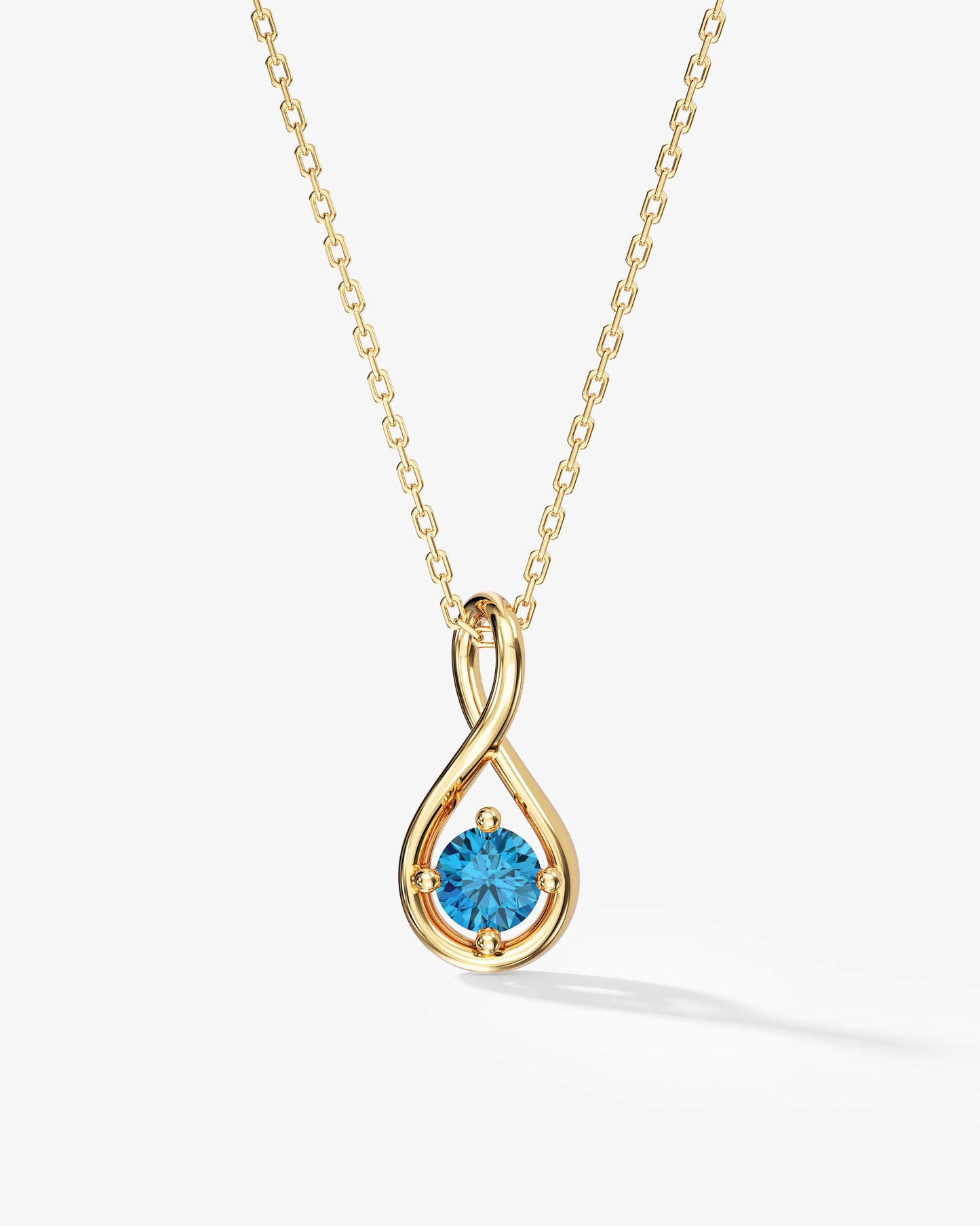 Infinity Solitaire Birthstone Necklace