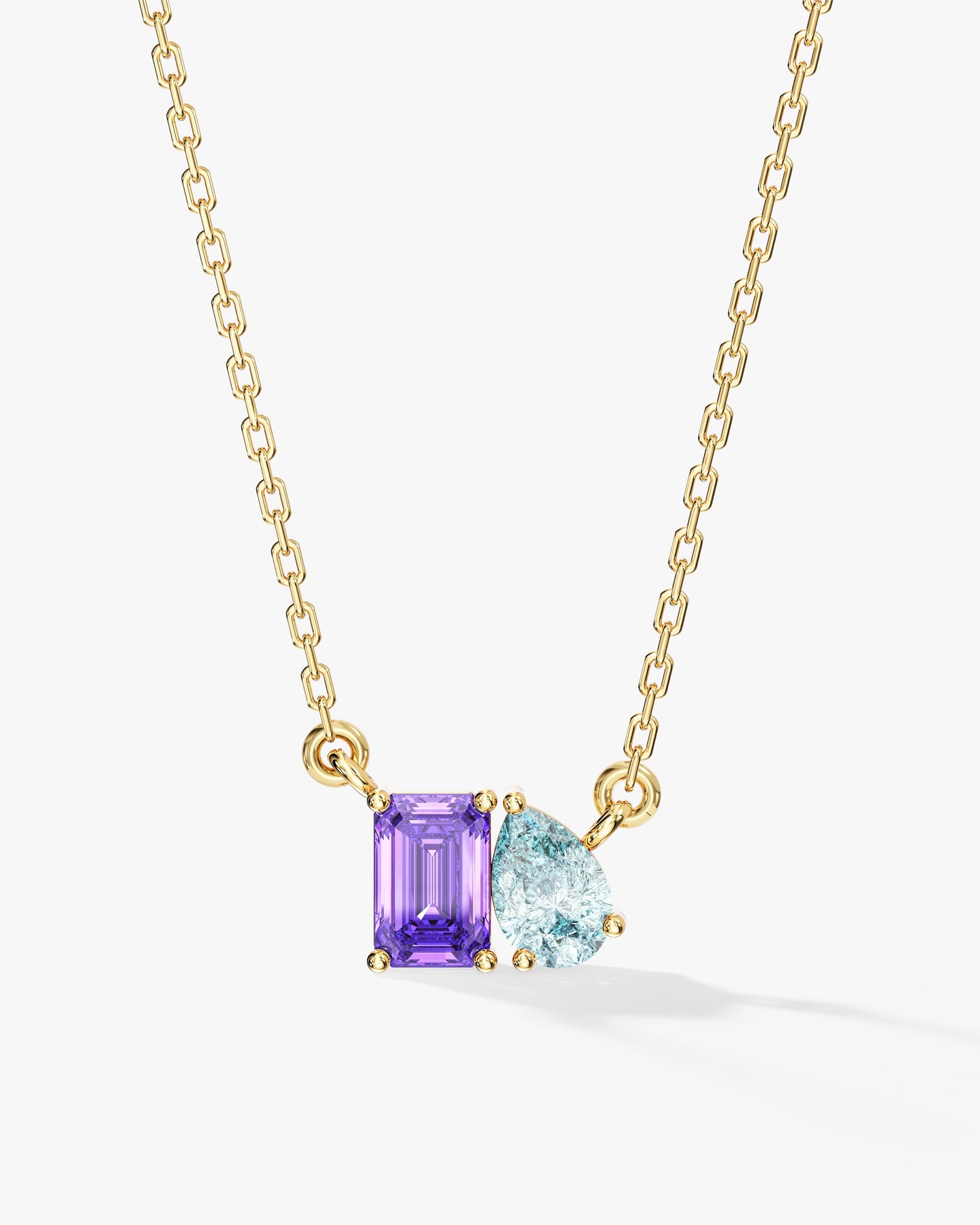 Emerald & Pear Birthstone Necklace