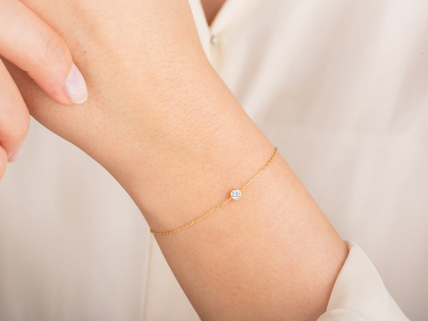 Bezel Set Bracelet