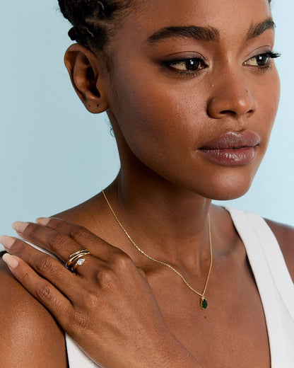 Sculptural Spiral Ring with Solitaire Stone