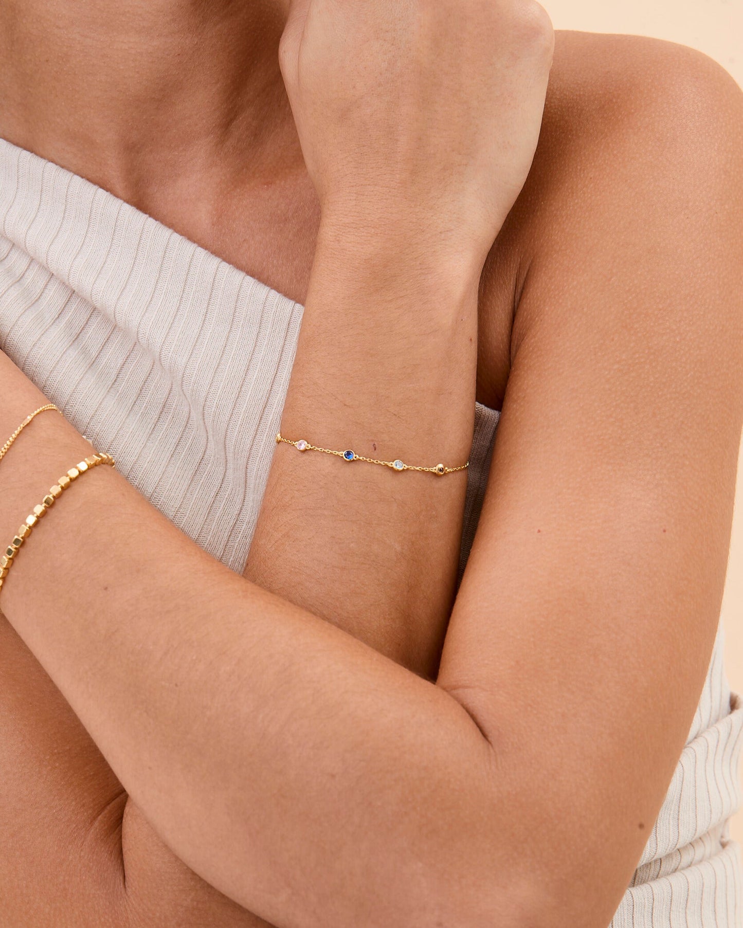 Personalized Family Birthstone Bracelet - Family Jewelry
