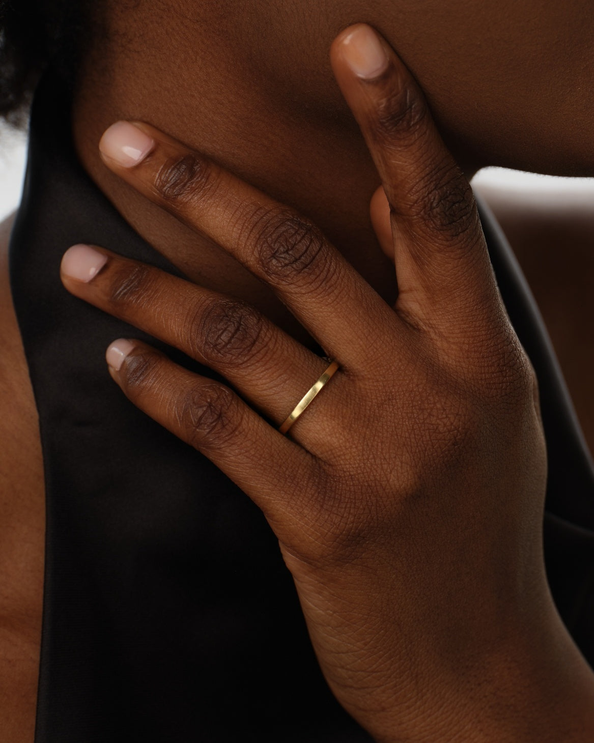 2mm Classic Flat Wedding Band - Matte Brushed