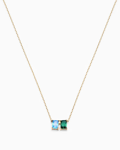Personalized Baguette Birthstone Necklace - Birthstone Jewelry