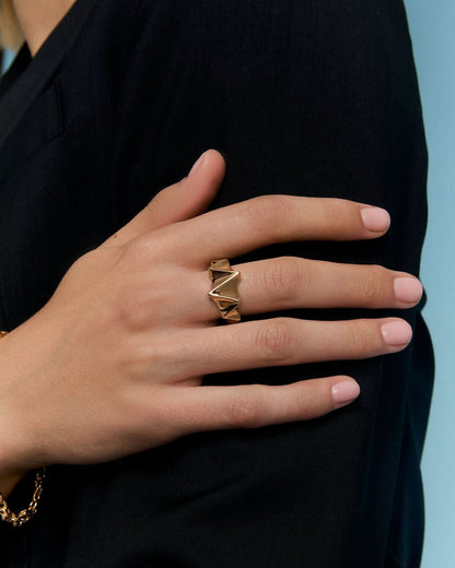 Modern Geometric Design 925 Sterling Silver - Minimalist Ring Jewelry