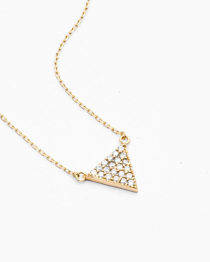 Delicate Triangle Pendant Necklace - Dainty Necklace