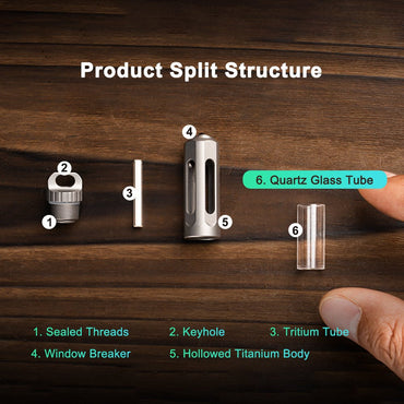 NoxTi Tritium Glow Keychain - Jewelry Handcrafts