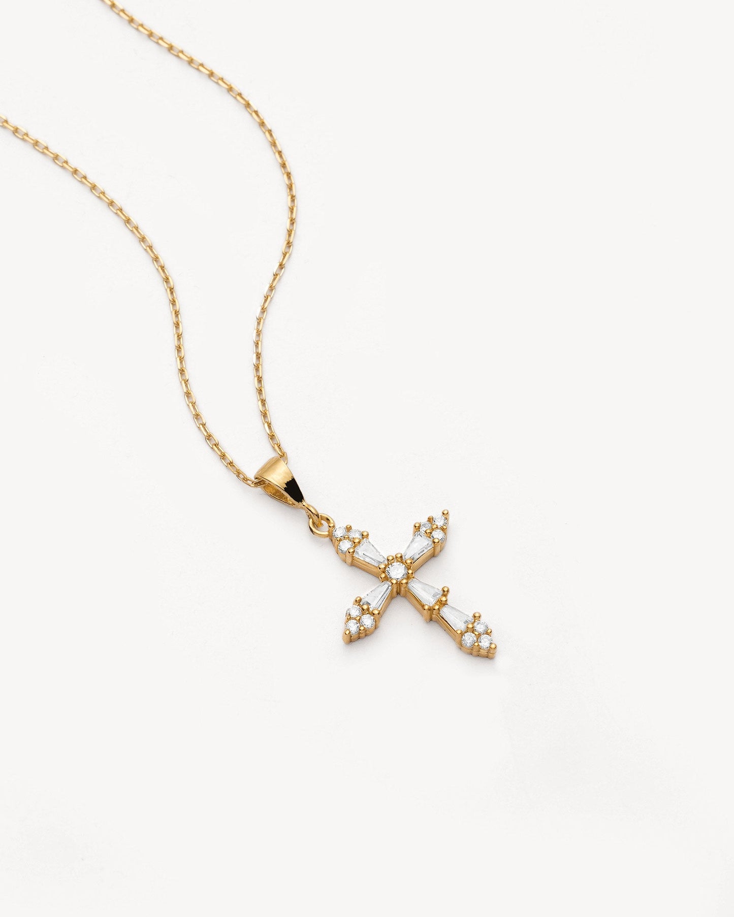 Gold Vermeil Dainty Cross Necklace - Faith Jewelry