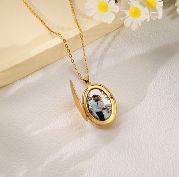 The Oval Locket Necklace by Jewelry Handcrafts