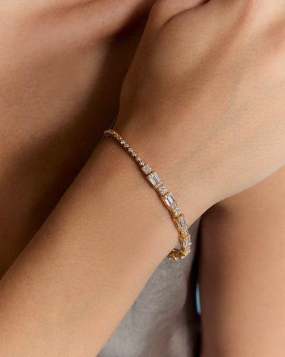 Baguette Tennis Bracelet Cubic Zirconia Tennis Bracelet - Tennis Bracelet
