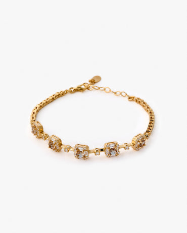 Silver Peridot Stone Tennis Bracelet - Tennis Jewelry