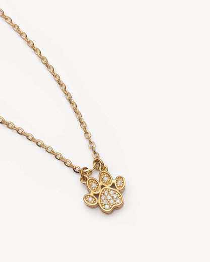 Silver Paw Print Necklace - Pet Jewelry