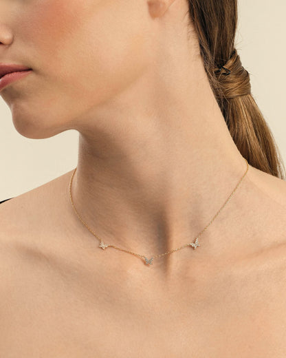Dainty Butterfly Necklace, Minimalist Charm Jewelry - Minimalist Jewlery