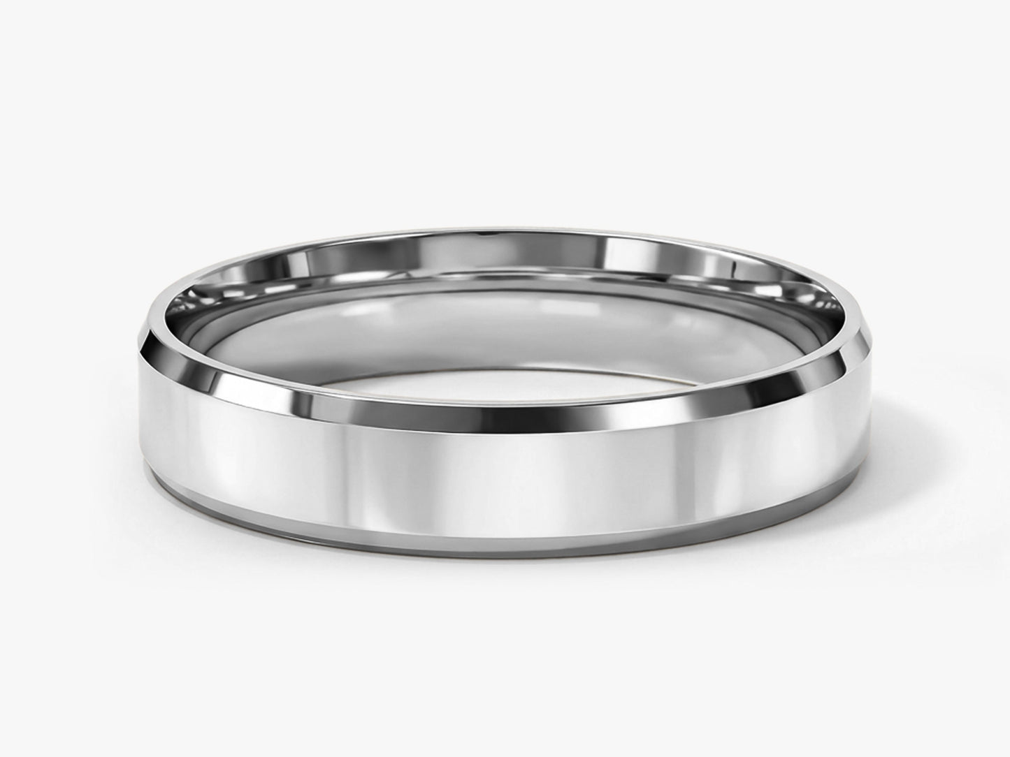 4mm Beveled Edge Wedding Band