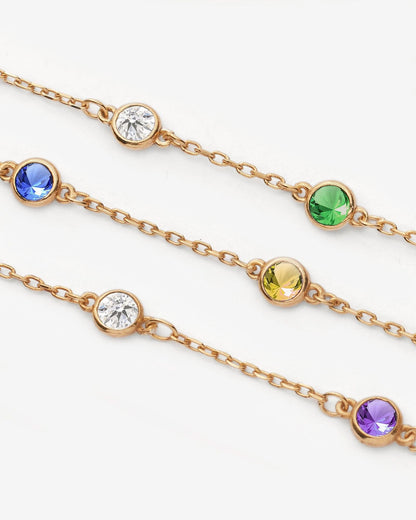 Personalized Family Birthstone Bracelet - Family Jewelry