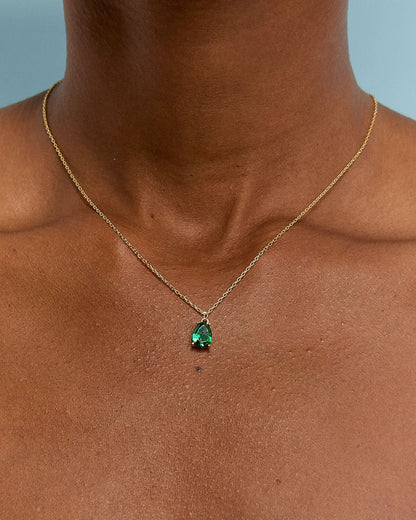 Dainty Silver Birthstone Necklace for Mom - Birthstone Jewelry