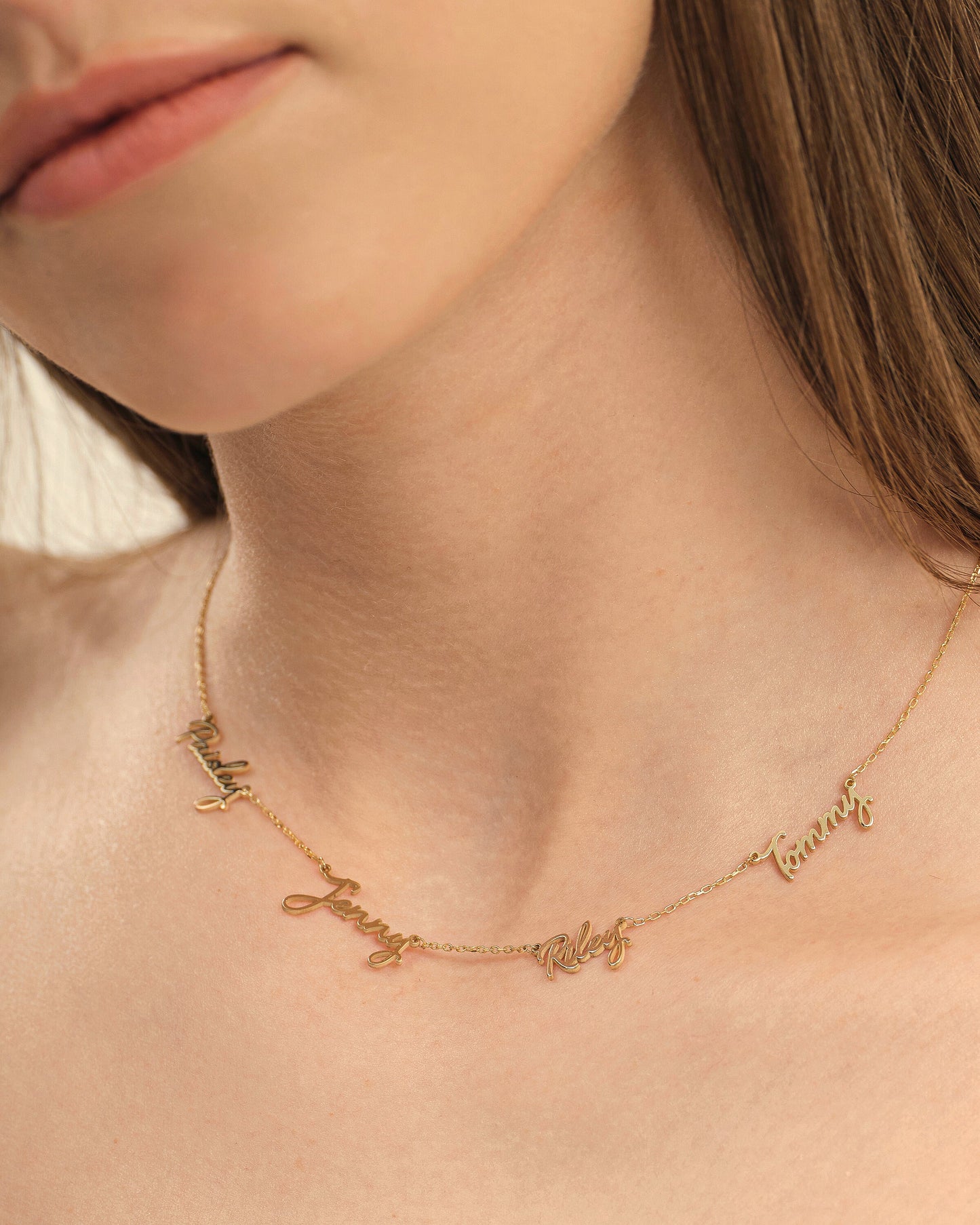 Custom Multiple Name Necklace, Personalized Gift - Family Jewelry
