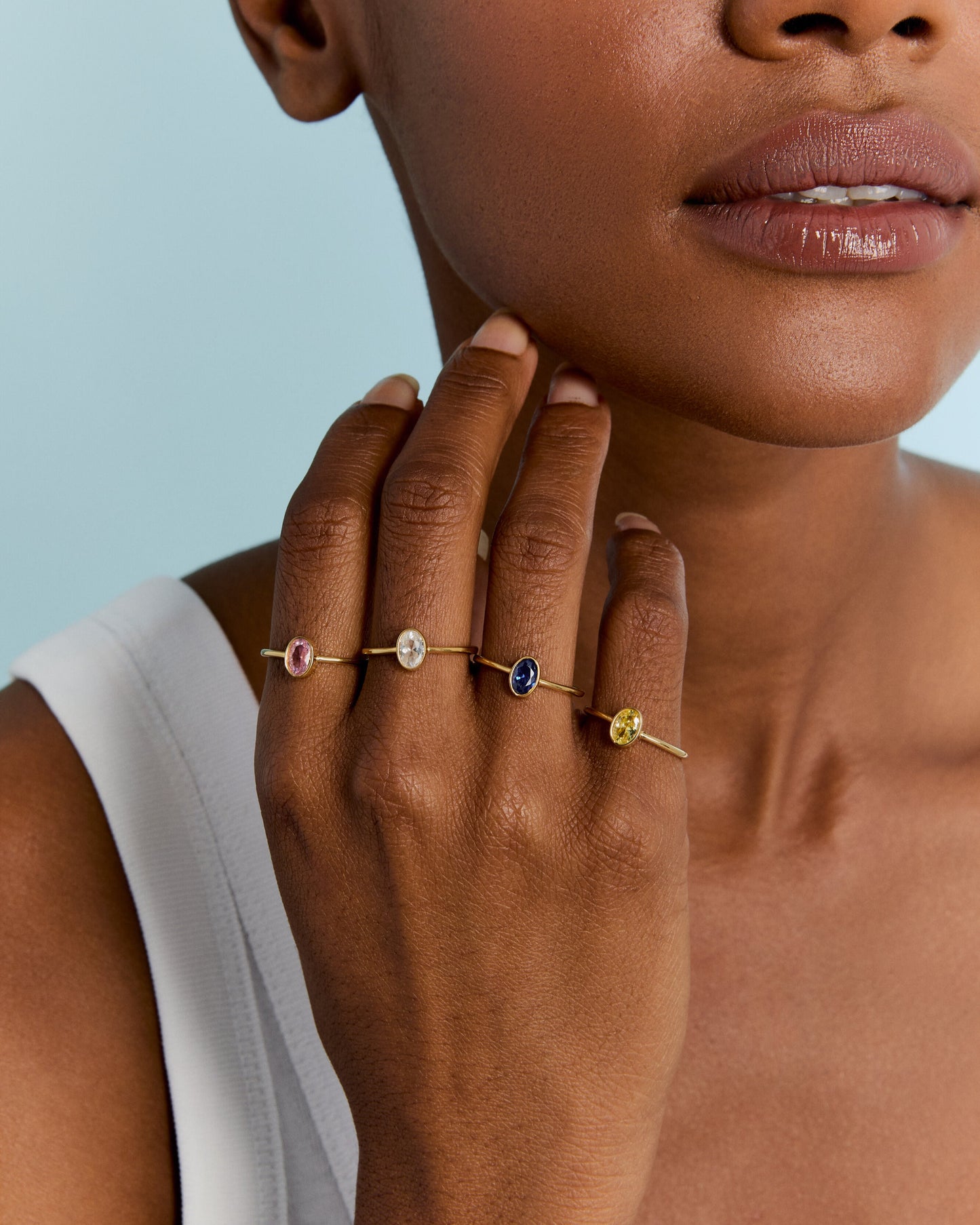 Personalized Dainty Birthstone Ring, Everyday Ring - Birthstone Jewelry