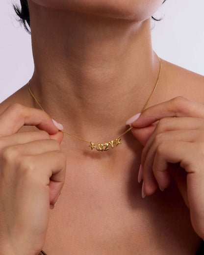 Bubble Initial MAMA Necklace - Mom Jewelry