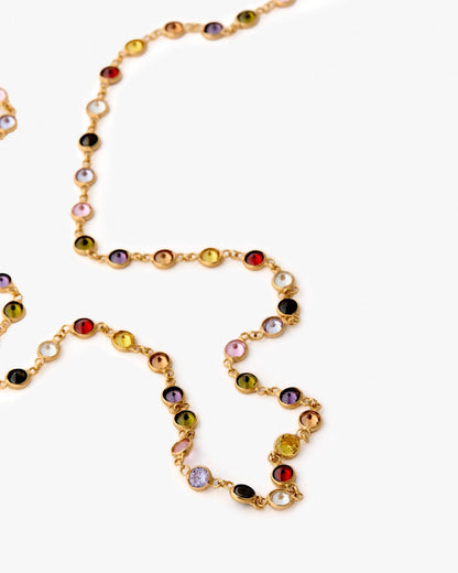 Multi Stone Necklace - Colorful Necklace
