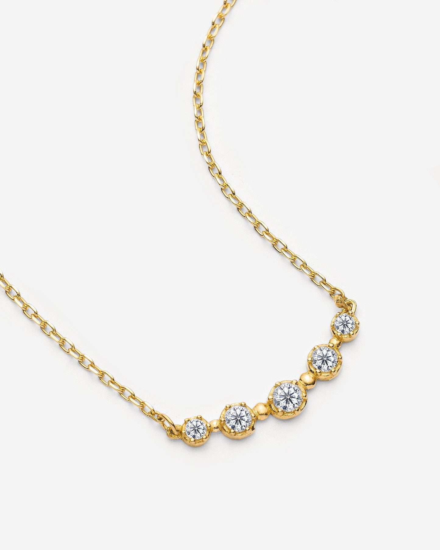 Tiny Bazel Set Necklace Minimalist Everyday - Minimalist Jewelry