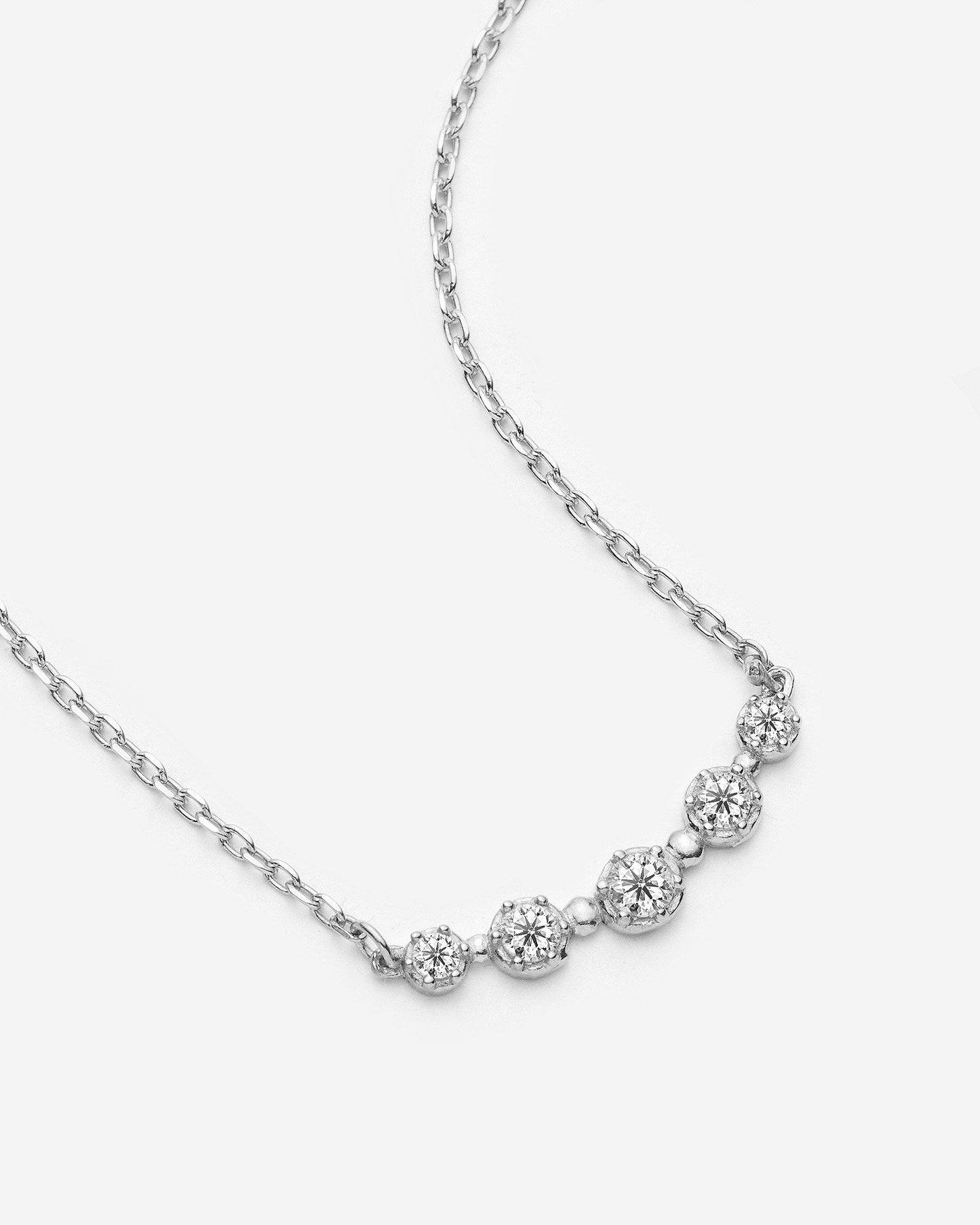 Tiny Bazel Set Necklace Minimalist Everyday - Minimalist Jewelry