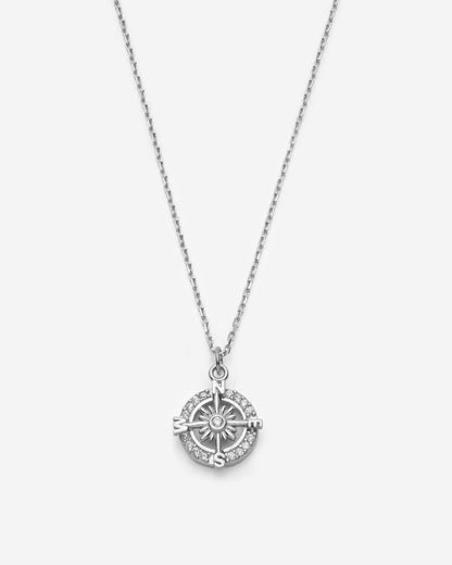 Minimalist Compass Necklace Travel Gift - Travel Jewelry