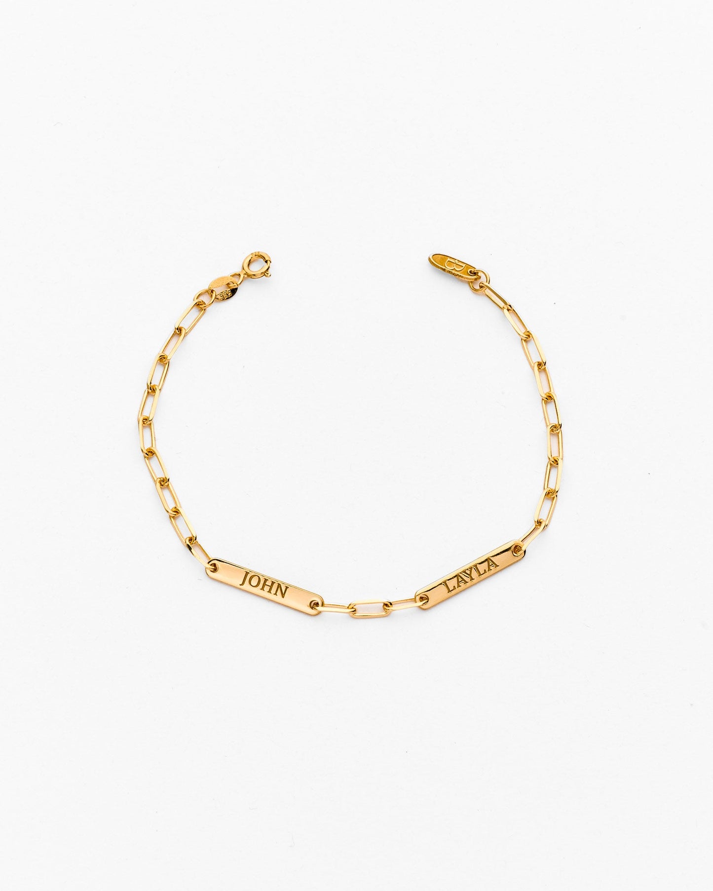 Silver Engraved Dainty Name Bar Bracelet - Name Jewelry