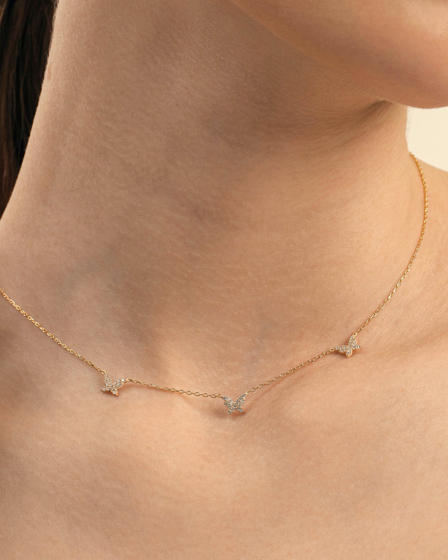 Dainty Butterfly Necklace, Minimalist Charm Jewelry - Minimalist Jewlery