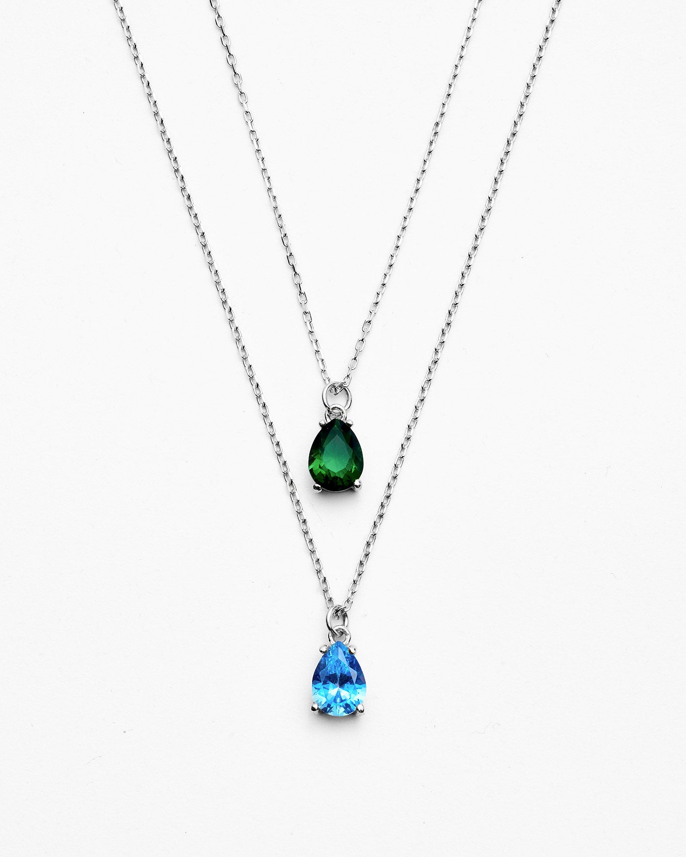 Dainty Silver Birthstone Necklace for Mom - Birthstone Jewelry