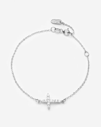 Dainty Gemstone Cross Bracelet - Cross Jewelry