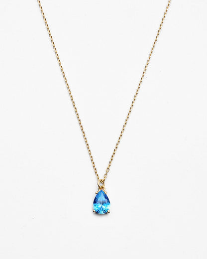 Dainty Silver Birthstone Necklace for Mom - Birthstone Jewelry
