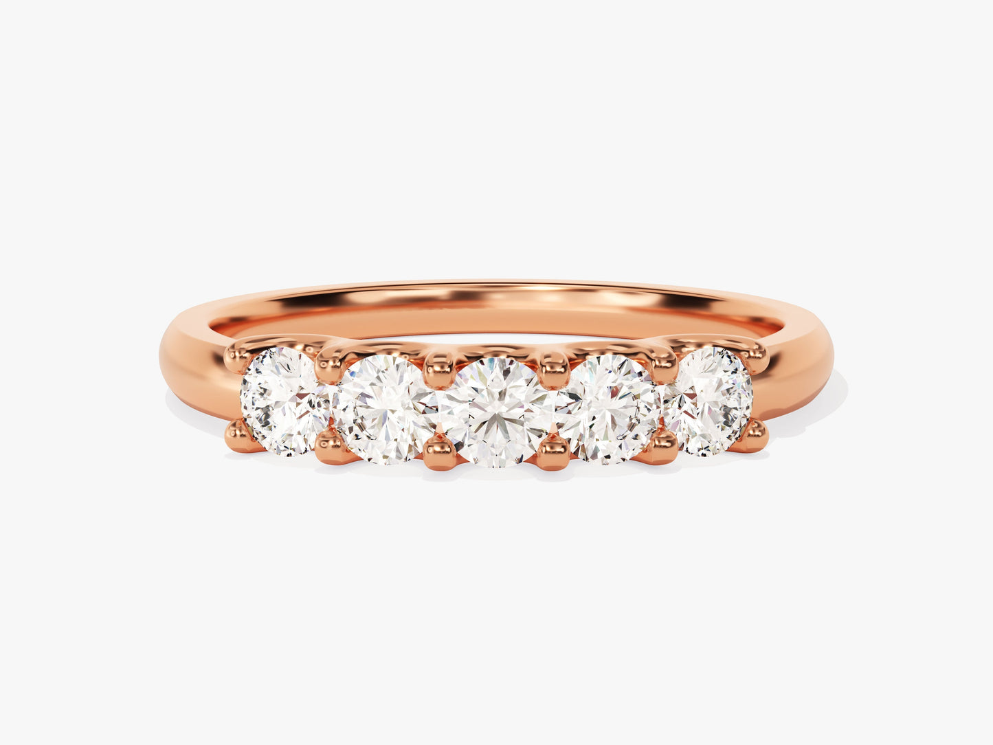 U-Prong Five Stone Anniversary Band (0.50 CT TW)