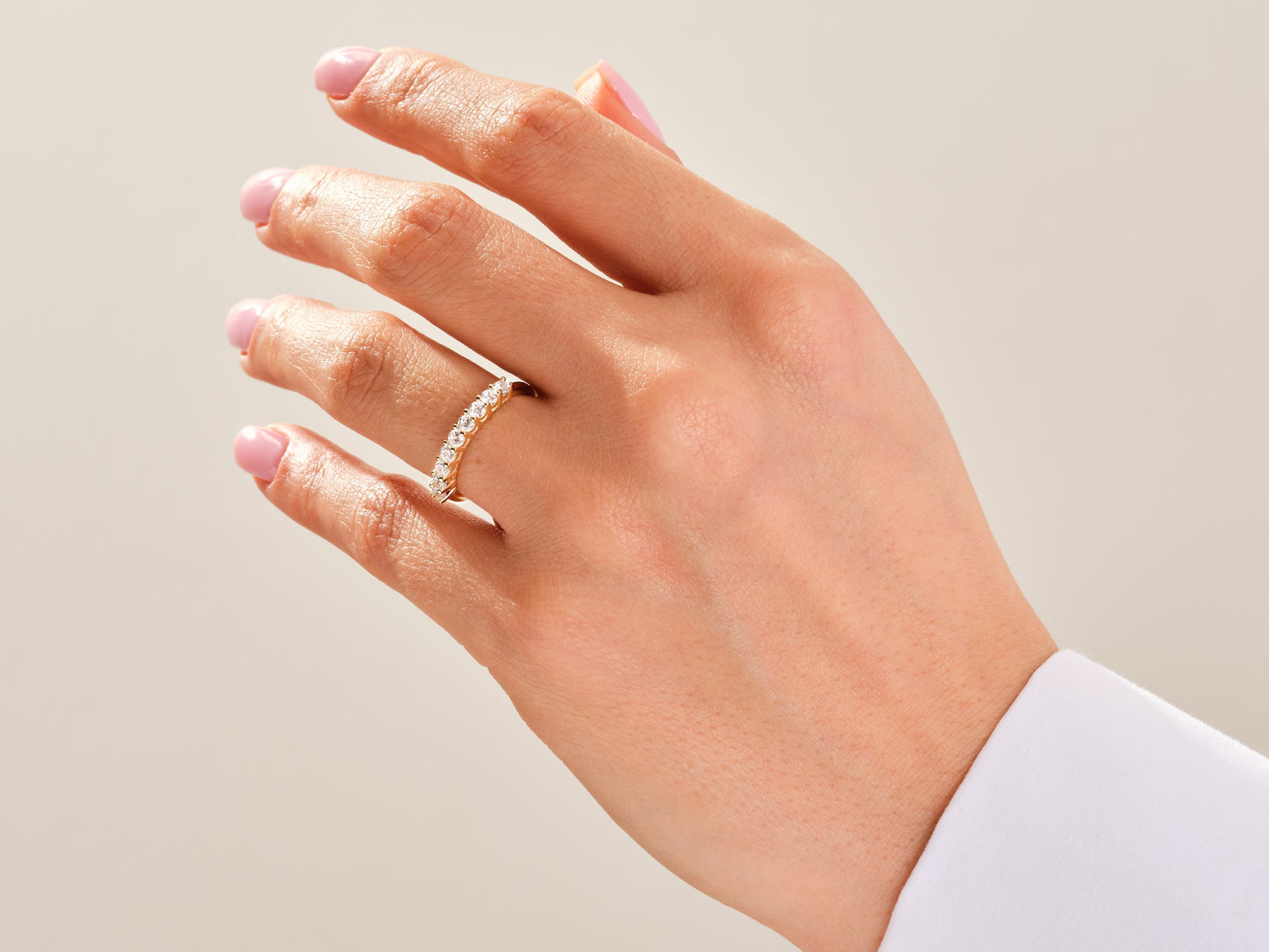 Classic Nine Stone Anniversary Band (0.45 CT TW)