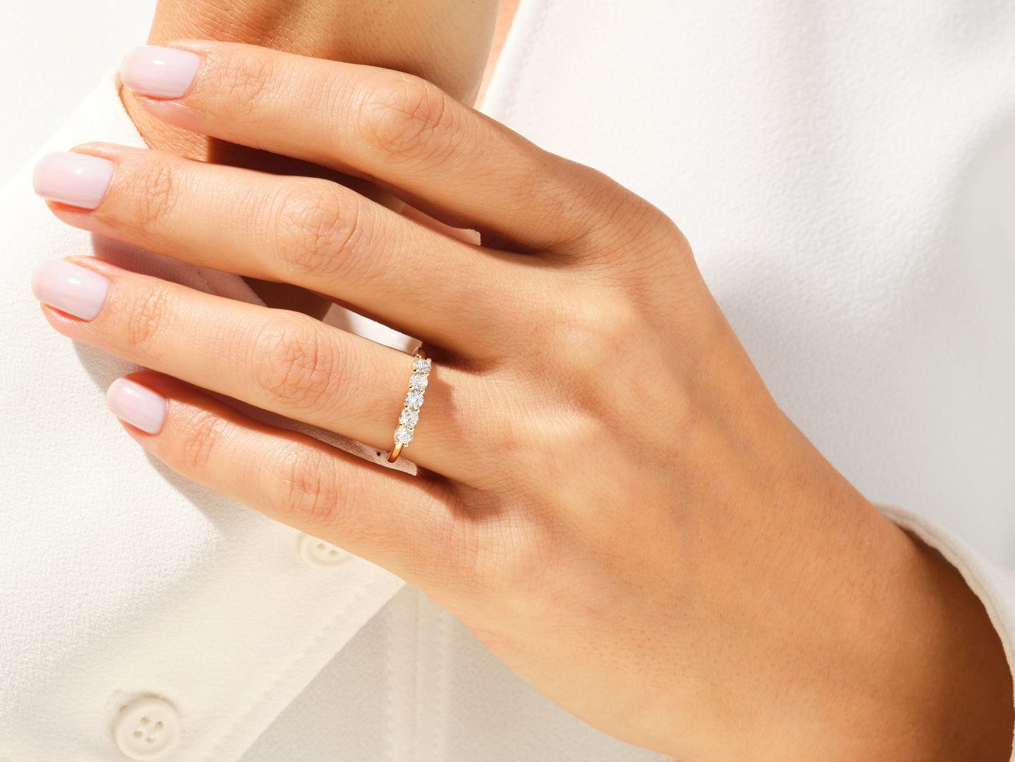 Classic Five Stone Anniversary Band (0.50 CT TW)