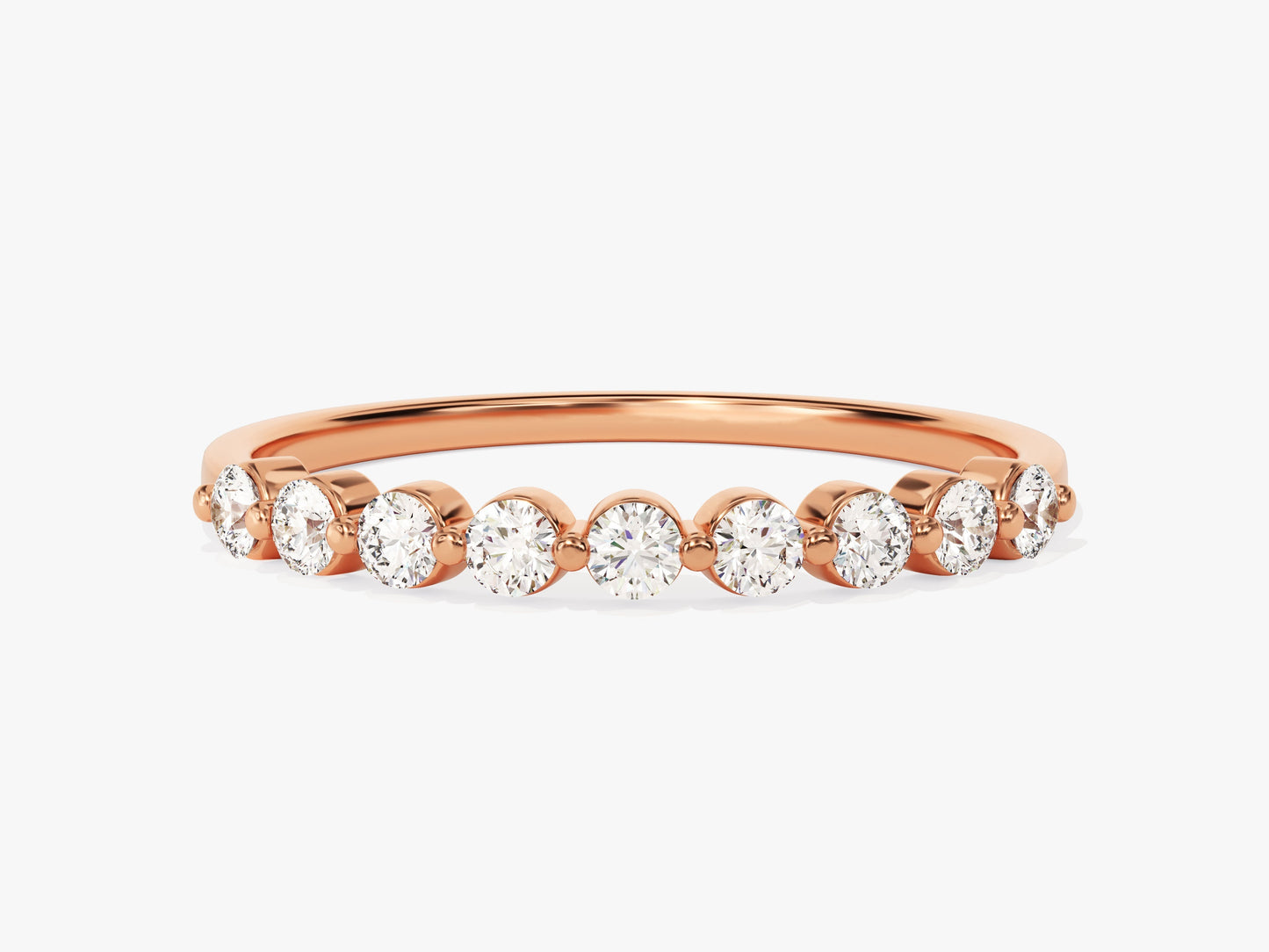 Floating Nine Stone Anniversary Band (0.45 CT TW)