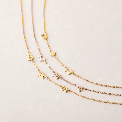 JWH font preview guide for Initials Necklace For Mom