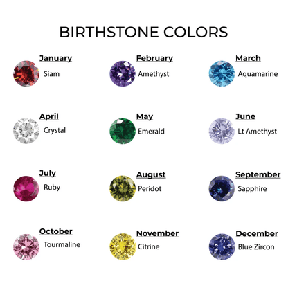 JWH font preview guide for Sideway Initial Necklace With Birthstone