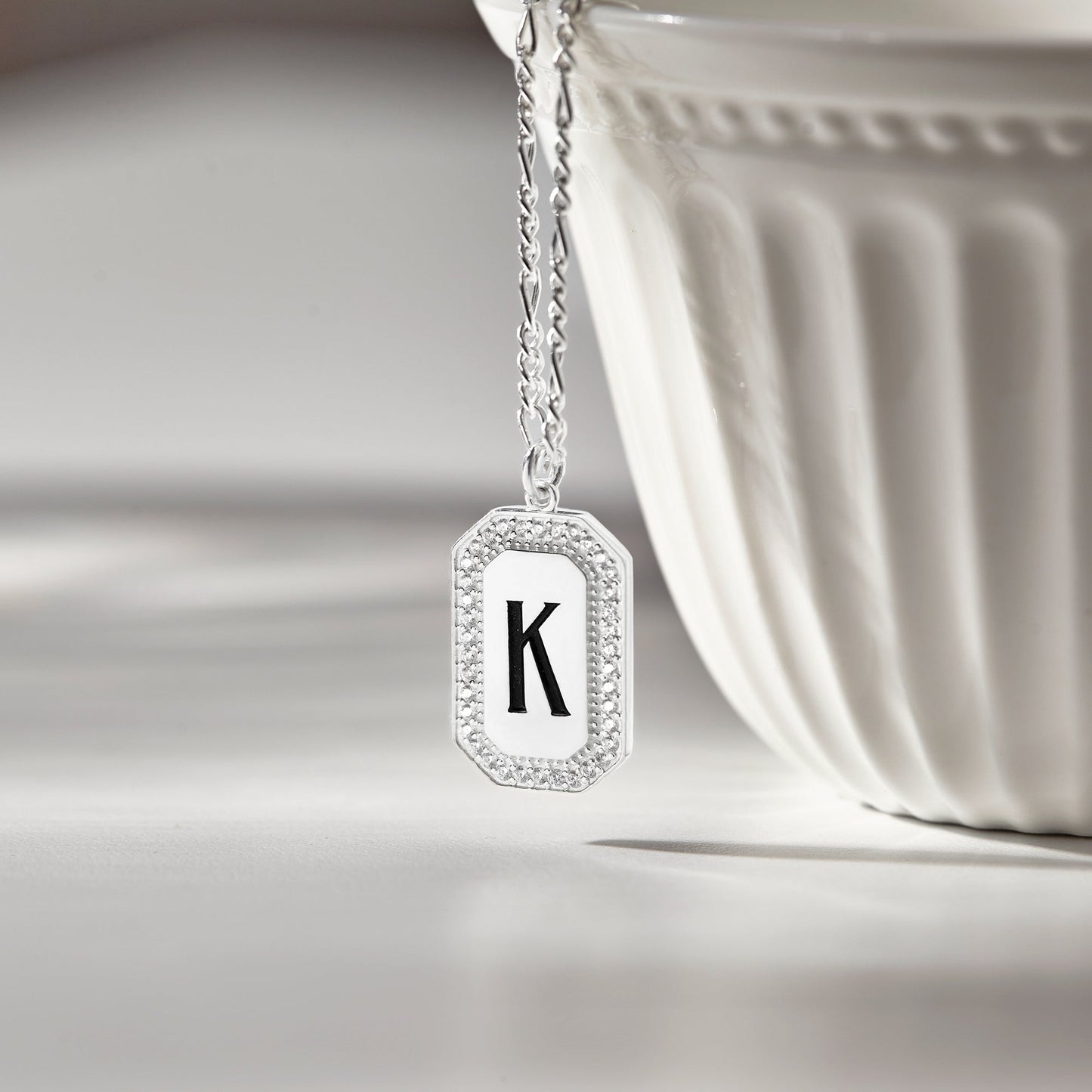 JWH Initial Tag Charm Necklace personalized jewelry