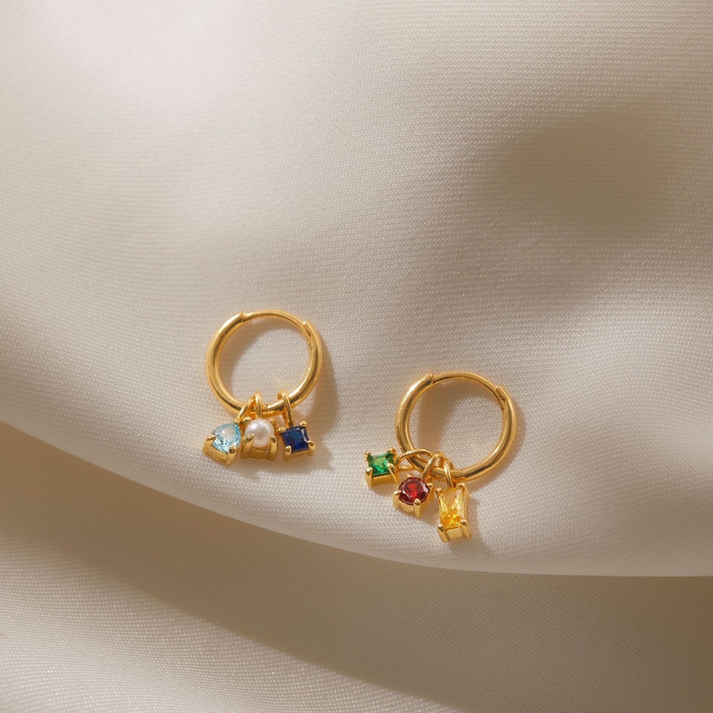 JWH Multiple Birthstone Earrings personalized jewelry