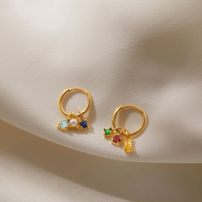 JWH Multiple Birthstone Earrings personalized jewelry