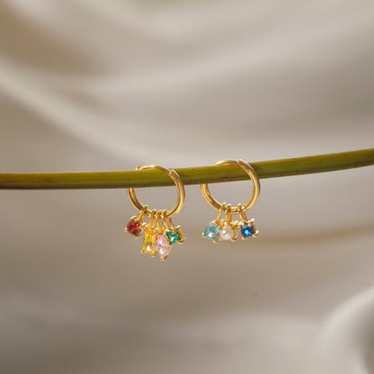 JWH Multiple Birthstone Earrings personalized jewelry