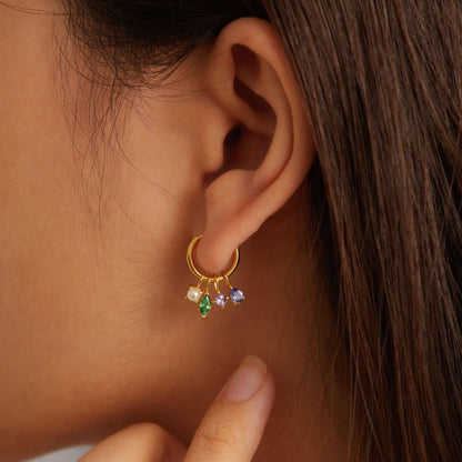 JWH Multiple Birthstone Earrings personalized jewelry