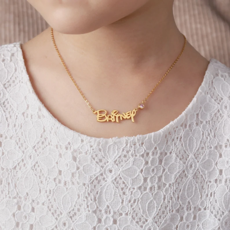 JWH font preview guide for Customized Necklace For Baby Girl