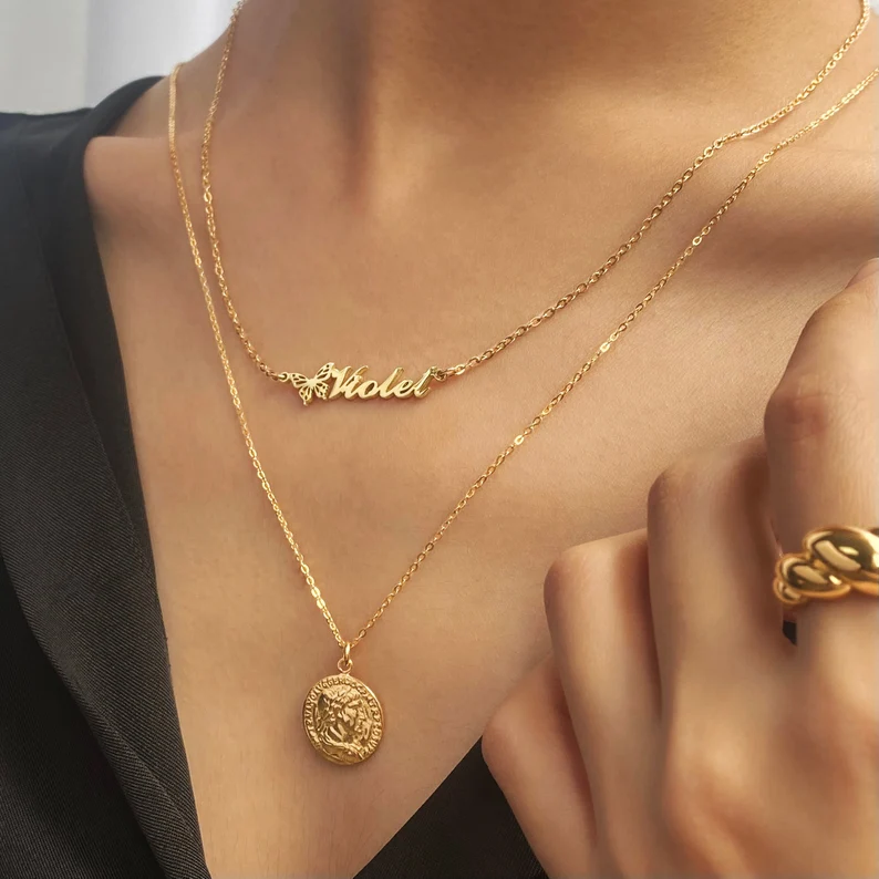 JWH font preview guide for Butterfly Name Necklace