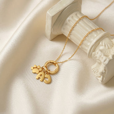 JWH Custom Pet Initial Charm Jewelry personalized jewelry