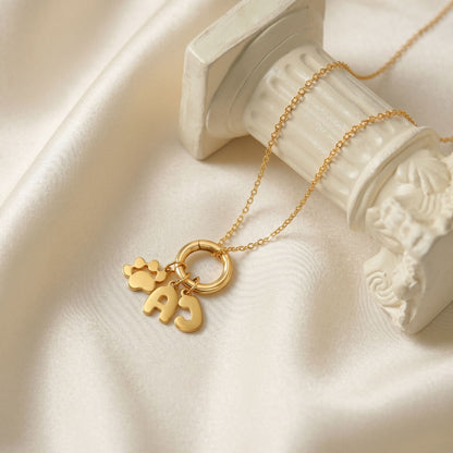 JWH Custom Pet Initial Charm Jewelry personalized jewelry