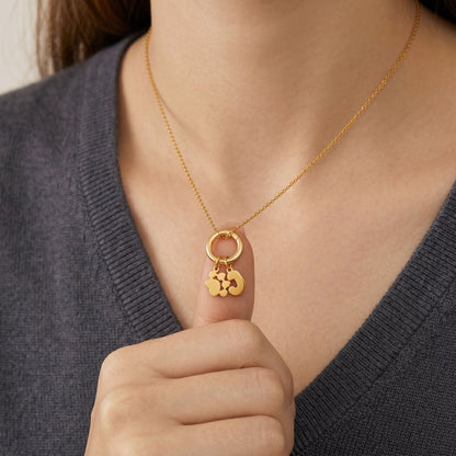 JWH Custom Pet Initial Charm Jewelry personalized jewelry